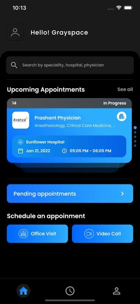 Tercardia Health App Screen 1