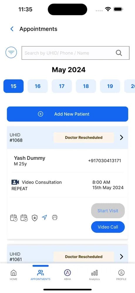 HeaLink HMIS App Screen 2